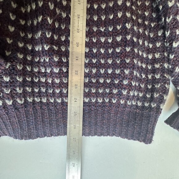 Vintage 90s Woolrich Wool Crewneck Sweater Birdseye Purple Men’s XL Grandpacore - Picture 8 of 9